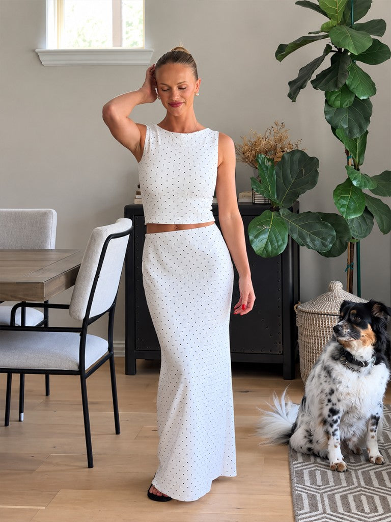 A boat-neck tank sewn from an ALTR HOUSE custom sewing pattern